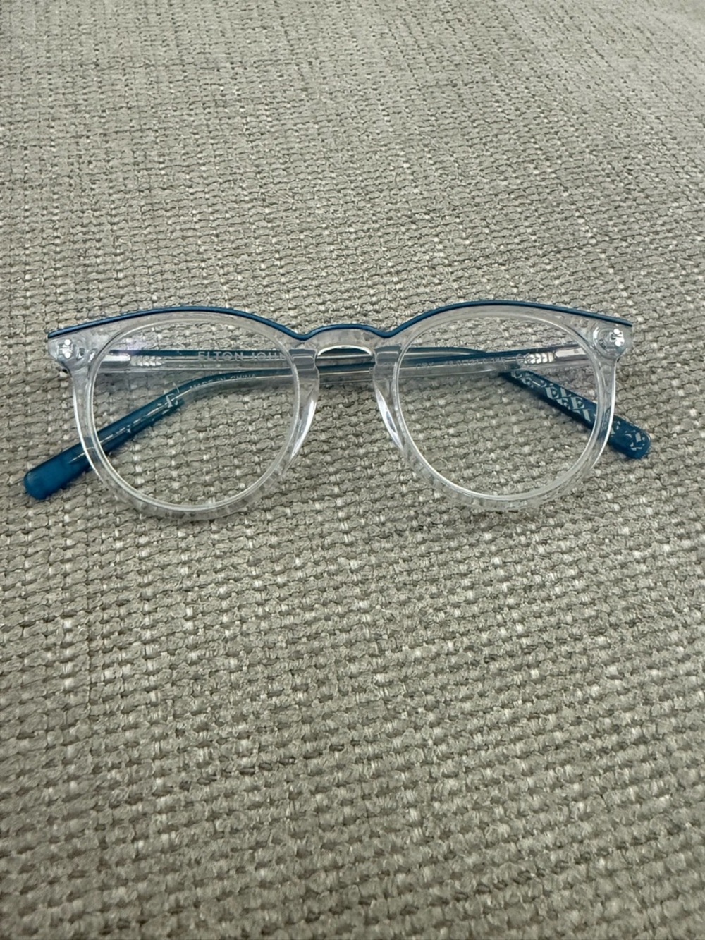 Elton John Eyeglasses Frame BLJOY BLCRY Clear Transparent FRAMES 48-21-145
